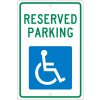 Panneau en aluminium - Réservés au stationnement handicapé Logo - . 063" épais, TM87H