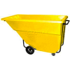 Bayhead Products Medium Duty Plastic Tilt Truck, 1-1/10 Cu. Yd. Cap, 1200 Lbs. Cap, Yellow