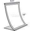 Azar Displays 300882 Curved Countertop Sign Holder, 8.5" x 14", Metal ,1 Piece