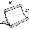 Global Approved 300883 Curved Countertop Sign Holder, 6 » x 4 », Métal,1 Pièce