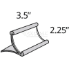 Azar Displays 300884 Curved Countertop Sign Holder, 3.5" x 22.25", Metal ,1 Piece