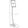 Azar Displays 300886 Curved Floor Sign Holder, 8.5" x 11", Metal ,1 Piece