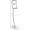 Azar Displays 300887 Curved Floor Sign Holder, 8.5" x 14", Metal ,1 Piece
