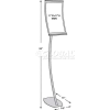 Azar Displays 300888 Curved Floor Sign Holder, 11" x 17", Metal ,1 Piece