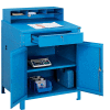 Global Industrial™ Cabinet Shop Desk w / Pigeonhole Riser, 34-1 / 2 « W x 30"D, Bleu