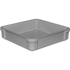 Molded Fiberglass Toteline Stacking Tote 825008 - 14-3/8"L x 14-3/8"W x 3-1/2"H, Gray