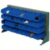 Global Industrial™ Louvered Bench Rack w / 16 (B), 6 (G) Bacs bleus, 36 « L x 15 » P x 20 « H