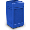 PolyTec™ conteneur à déchets carré, bleu, 42 gallons