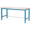 Global Industrial™ 48x30 Hauteur réglable Workbench Square Tube Leg, Laminate Safety Edge Blue