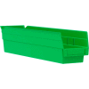Akro-Mils Plastique Nesting Storage Shelf Bin 30128 - 4-1/8 po L x 17-7/8 po L x 4 po H Vert - Qté par paquet : 12
