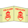 Fire Alarm Sign - Glow Acrylic 8 x 14-1/2