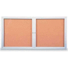 United Visual Products deux portes extérieures Corkboard - 60 "W x 36 »