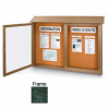 United Visual Products Double-Door Outdoor Message Center - 45"W x 30"H - Woodland Green