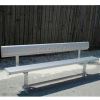 6' Aluminum Park Bench With Back, Portable and/or Surface Mount