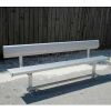 8' Aluminum Park Bench With Back, Portable and/or Surface Mount