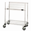 Global Industrial Easy Access Slant Shelf Chrome Wire Cart 48"L x 18"W x 48"H