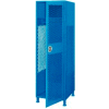 Global Industrial™ 1 Door Security Gear Locker w / Legs, 24 « L x 18 » P x 76 « H, bleu, tout soudé