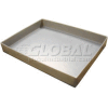 Plateau en plastique moulé par rotation 15 x 10-3/4 x 1 gris