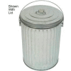 Witt Industries Outdoor Galvanized Steel Corrosion Resistant Trash Can, 10 Gallon, Silver