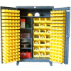 Strong Hold® Heavy Duty Bin Cabinet 46-BSCW-241-3WLR - With 165 Bins And Shelves 48x24x78