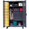 Strong Hold® Heavy Duty Bin Cabinet 46-WBD-243-7DBLD - With 48 Bins And Drawers 48x24x78
