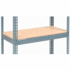 Global Industrial™ Additional Shelf, Double Rivet, Terrasse en bois, 48"L x 24 » P, Gris, États-Unis