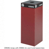 Safco® Public Square® Steel Recycling Container, 37 Gallon Burgundy - 2983BG