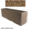Concrete Outdoor Planter w/Forklift Knockouts, 96"Lx30"W x 36"H Rectangle Tan River Rock