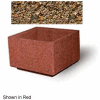 Concrete Outdoor Planter, 36" Sq. x 24" H Square Tan River Rock