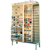 Quantum Gondola QS-304-28 Free Standing Slider System With 28 Bins Ivory