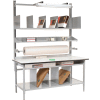 Pro-Line Complete Packing Workbench W/Power Apron, Laminate T-Mold Edge, 60"W x 30"D