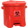 Eagle 10 Gallon Sécurité Poly Biohazardous Waste Can, Rouge - 945BIO