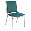 KFI Stack Chair - Armless - Vinyl - 2" thick Seat Forest Vinyl