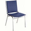 KFI Stack Chair - Armless - Vinyl - 2" thick Seat Navy Vinyl