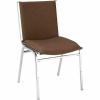 KFI Stack Chair - Armless - Fabric - 2" thick Seat Brown Fabric