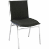 KFI Stack Chair - Armless - Fabric - 2" thick Seat Black Fabric