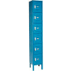 Global Industrial Six Tier 6 Door Box Locker, 12"Wx18"Dx12"H, Blue, Assembled
