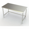 Aero Manufacturing 304 Table en acier inoxydable, 60 x 30 », contreventement transversal, calibre 16
