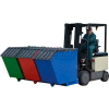 Triple-Bin Recycling Hopper, 1.5 Cu. Yd. Total Cap., 2000 Lb. Cap.