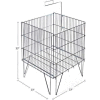 Azar Displays 300704 Square Large Wire Dump Bin, 23" x 33", Metal ,1 Piece
