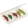Plano StowAway® 5 Fixed Compartment Box 344985, 6-1/2"L x 3-3/4"W x 1-1/8"H, Clear - Pkg Qty 6