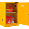 Global Industrial™ Inflammable Cabinet, Self Close Single Door, 12 Gallon, 23"Wx19"Dx35"H