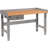 Global Industrial Workbench w/ Shop Top Safety Edge, 72"W x 30"D, Gray