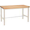 Global Industrial™ 48 x 30 Ajustable Height Workbench Square Tube Leg Global Industrial™ 10 x 11 - Birch Square Edge Tan