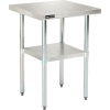 Global Industrial™ 430 Table en acier inoxydable, 24 x 24 », sous étagère