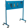 Global Industrial™ Mobile Pegboard Panel Rack, 60"W, Bleu