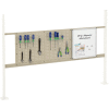 Global Industrial™ 36 » Pegboard & 18 » Whiteboard Panel Kit, 72"W, Tan
