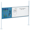 Global Industrial™ 18 » Pegboard & 36 » Whiteboard Panel Kit, 60"W, Bleu