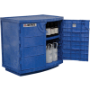 Armoire en polyacide Justrite de 8,5 gallons, fermeture manuelle, 2 portes, 36 po L x 25 po P x 35 po H, bleu