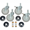 Nexel® CA5SB (2) Swivel (2) Swivel Brake Casters, 5" Polyurethane, Set of (4), 1200 Lb. Cap. 